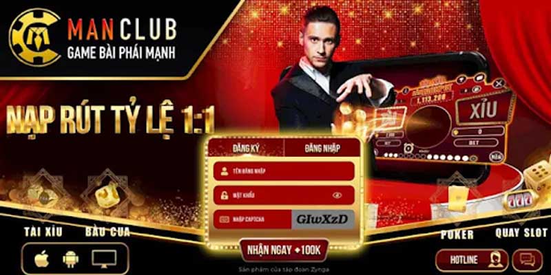 Các bước đăng ký tài khoản tại cổng game bài Man Club