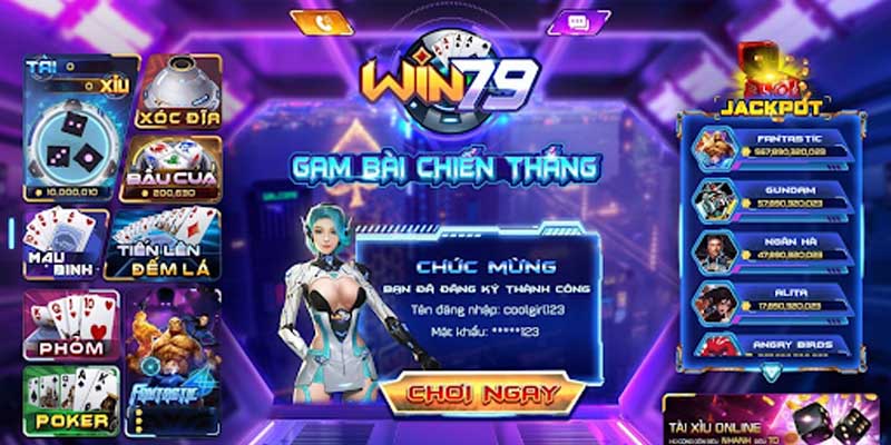 Kho game có 102 tại cổng game bài Win 79