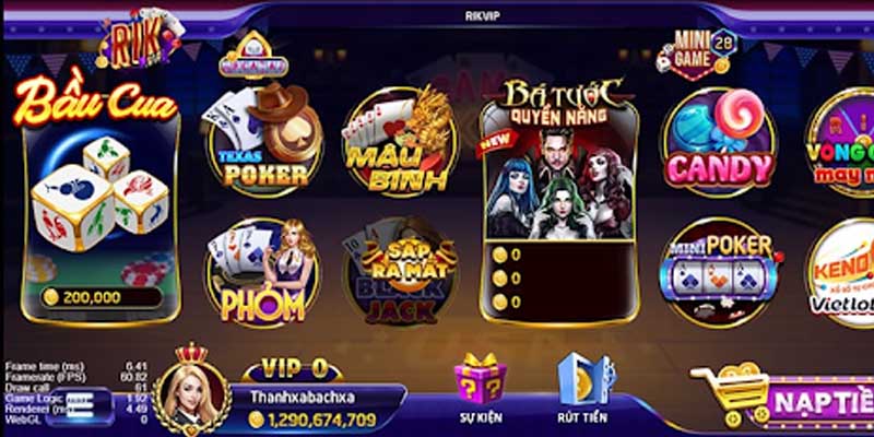 Kho game cực đã tại Rikvip