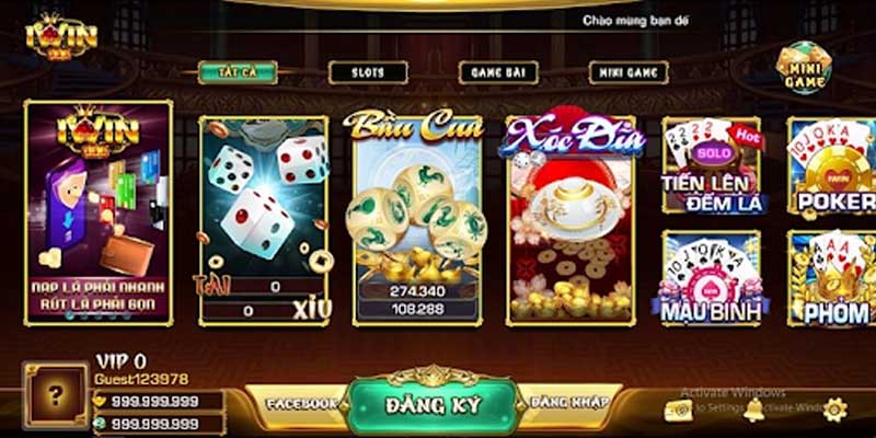 Những tựa game không thể bỏ lỡ tại Iwin Club